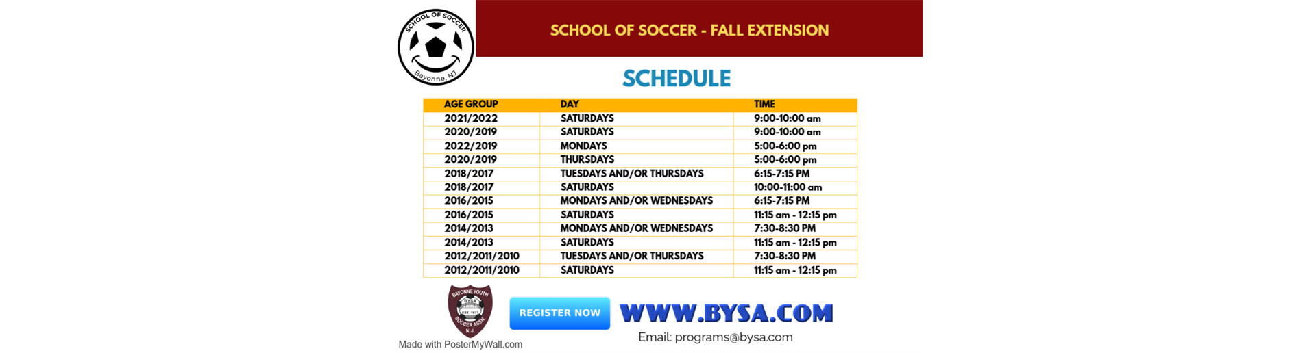 Fall Soccer 2024 - Extension